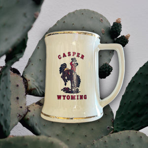 Casper Wyoming Bronco Coffe Cup Vintage Western