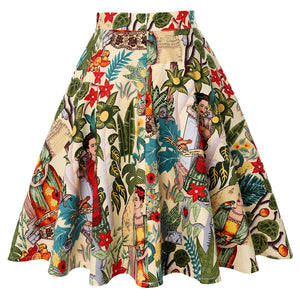 Frida Kahlo women's clothing a line skirt
