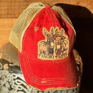 Pancho and Lefty Red Trucker Hat