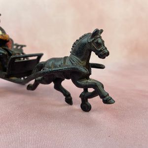 Cast Iron Horse Drawn Buggy and Chariot Driver