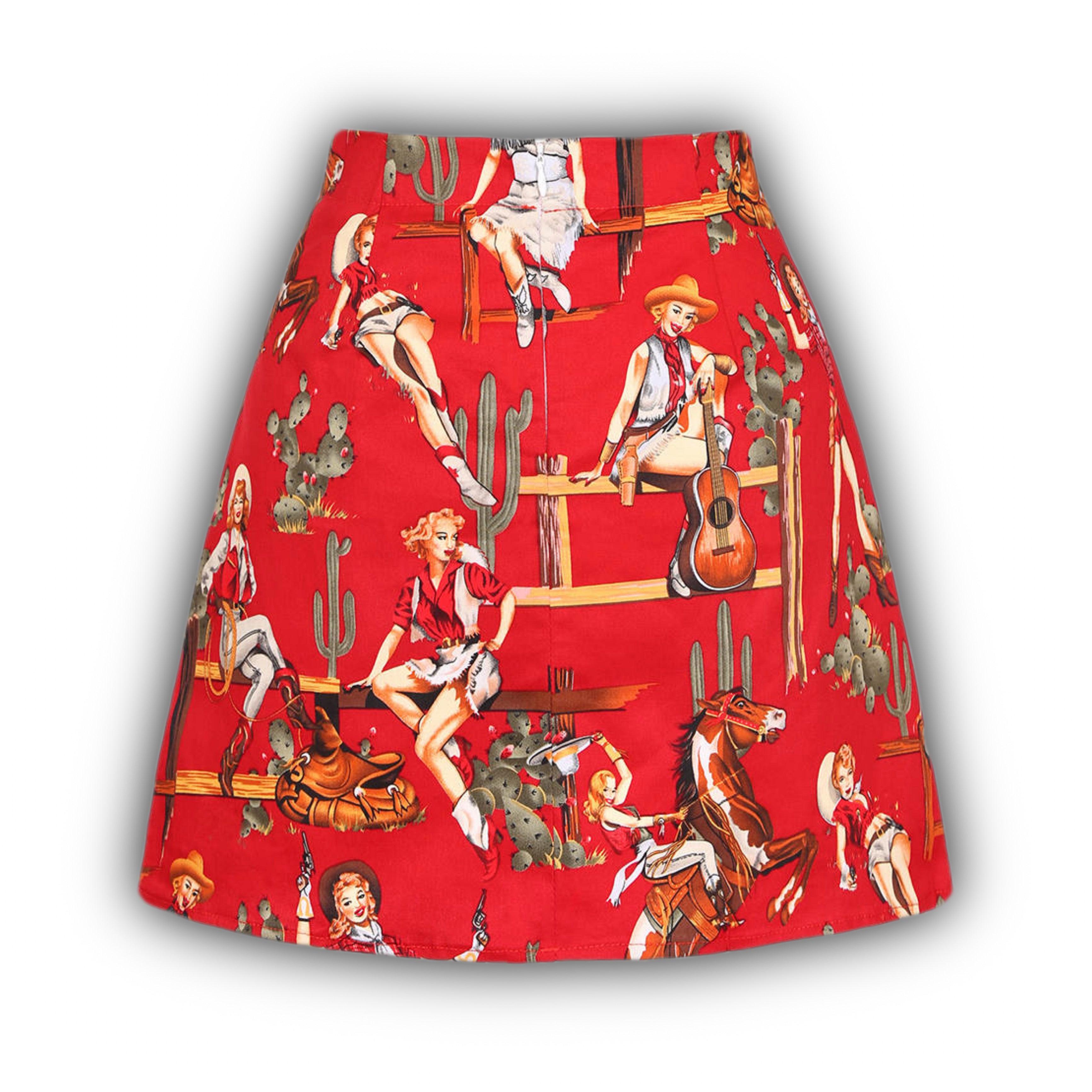 Red Pistolero Cowgirl Mini Skirt