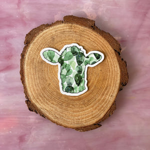 Cow Cactus Sticker