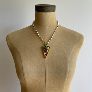 Pearlescent Rebel Heart Necklace