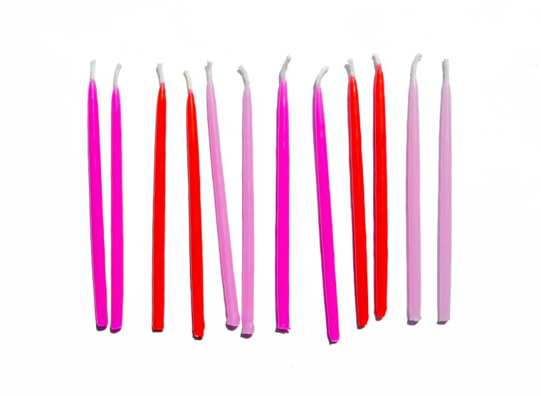 Pink Beeswax Hand-Dipped Candles