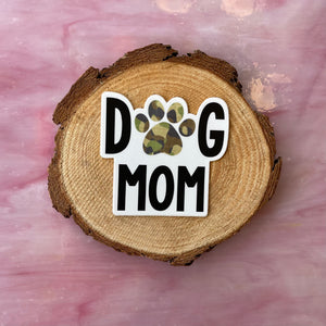 Camo Dog Mom Sticker