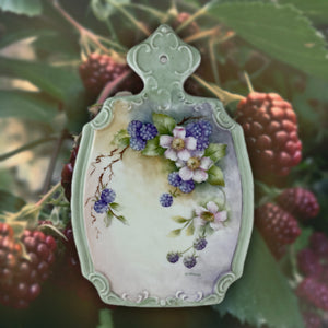 Blackberry and Flora Limoges Porcelain Tray