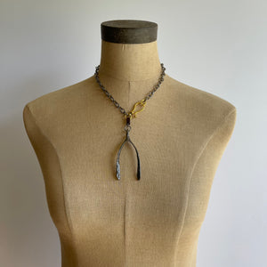 Steampunk Wishbone Necklace