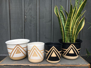 Handmade Ceramic Prism Cactus Pot